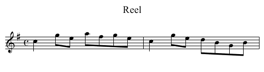 Reel - staff notation