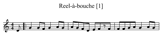 Reel-à-bouche [1] - staff notation