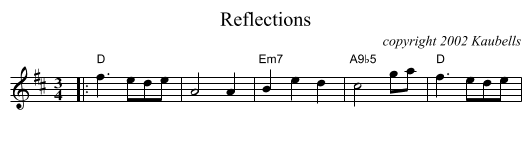 Reflections - staff notation