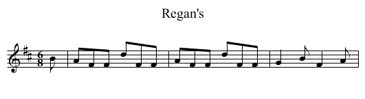Regan's - staff notation