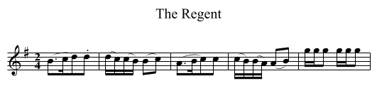 Regent, The - staff notation