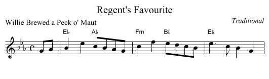 Regent's Favourite - staff notation