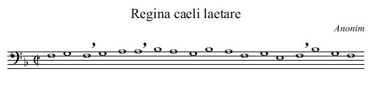 Regina caeli laetare - staff notation