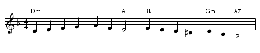 Regndl - staff notation