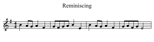 Reminiscing - staff notation