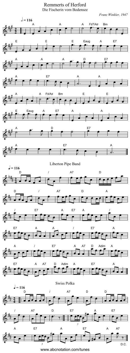 Remmerts of Herford - staff notation