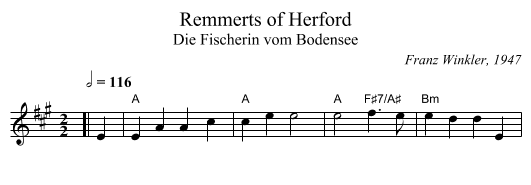 Remmerts of Herford - staff notation