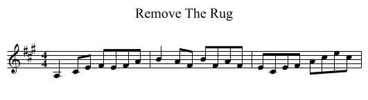 Remove The Rug - staff notation