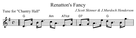 Renatton's Fancy - staff notation
