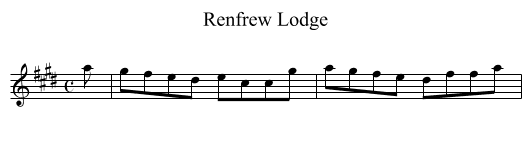 Renfrew Lodge - staff notation