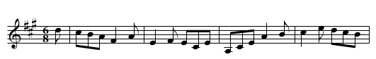 Renny's Fancy - staff notation