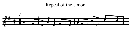 Repeal of the Union - staff notation