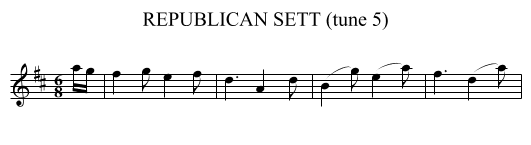 REPUBLICAN SETT (tune 5) - staff notation