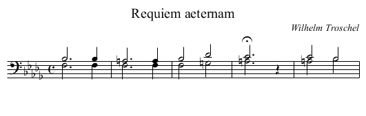 Requiem aeternam - staff notation