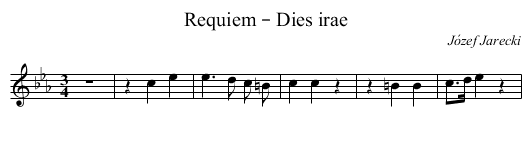 Requiem – Dies irae - staff notation