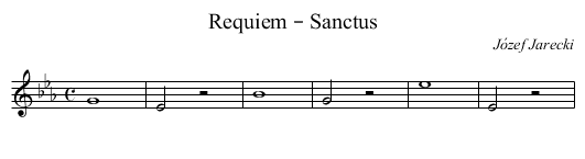 Requiem – Sanctus - staff notation