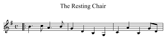 Resting Chair, The - staff notation