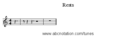Rests - staff notation