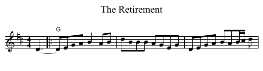 Retirement, The  - staff notation