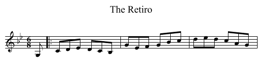 Retiro, The  - staff notation
