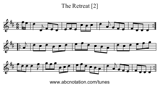 Retreat [2], The - staff notation