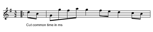 Retreat. JBut.010, A - staff notation