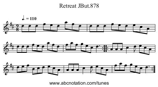 Retreat JBut.878 - staff notation