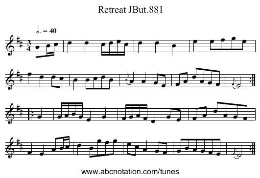 Retreat JBut.881 - staff notation