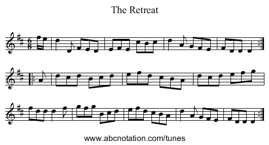 Retreat, The - staff notation