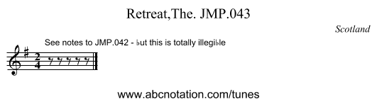 Retreat,The. JMP.043 - staff notation
