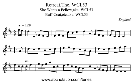 Retreat,The. WCl.53 - staff notation