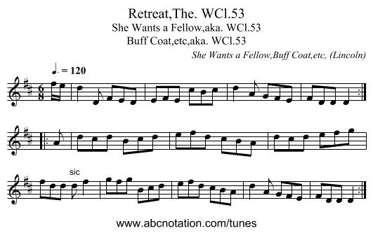 Retreat,The. WCl.53 - staff notation