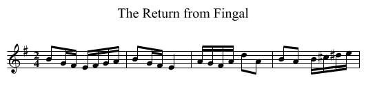 Return from Fingal, The - staff notation