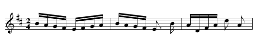 Return from Fingal - staff notation