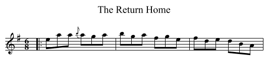 Return Home, The  - staff notation