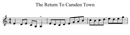 Return To Camden Town, The  - staff notation