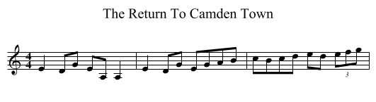 Return To Camden Town, The  - staff notation