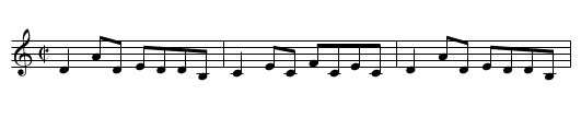 Return to Milltown - staff notation