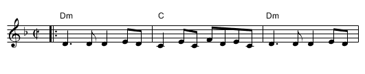 Return to Milltown - staff notation