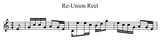 Re-Union Reel - staff notation
