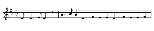 Revenge for the fife - staff notation