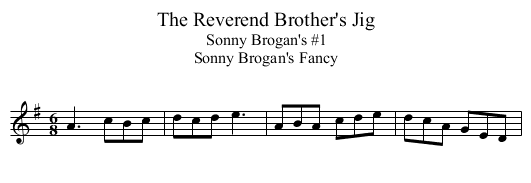 Reverend Brother's Jig, The - staff notation