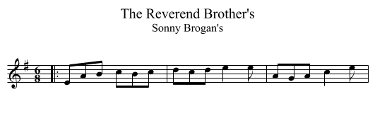 Reverend Brother's, The - staff notation