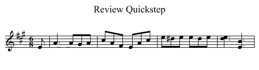 Review Quickstep - staff notation