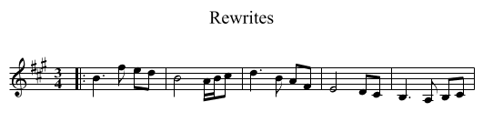 Rewrites - staff notation