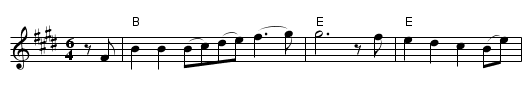 Reynardine - staff notation