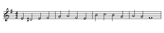 Rheidol - staff notation