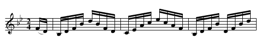 Rhine Hornpipe - staff notation