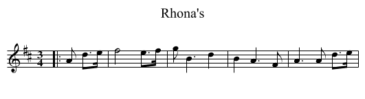 Rhona's - staff notation