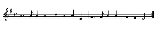 Rhuddlan - staff notation